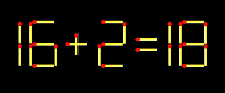 Thử tài IQ: Di chuyển một que diêm để 19+17=2 thành phép tính đúng - Ảnh 1.