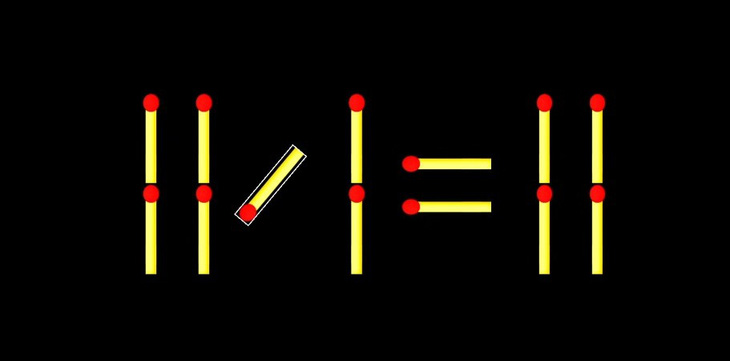 Thử tài IQ: Di chuyển một que diêm để 117=11 thành phép tính đúng - Ảnh 1.