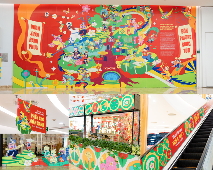 Không gian văn hóa ấn tượng trong trung tâm thương mại được hiện thực hóa từ những ý tưởng sáng tạo của Phương Vũ - Ảnh: Đ.H.