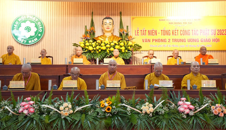 Lễ tổng kết công tác Phật sự năm 2023 của Văn phòng 2 - Ảnh: BTC