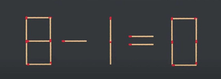 Thử tài IQ: Di chuyển một que diêm để -8+8=1 thành phép tính đúng- Ảnh 5.