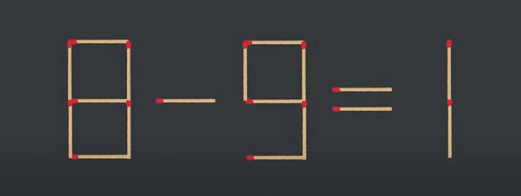 Thử tài IQ: Di chuyển một que diêm để 8+9=1 thành phép tính đúng- Ảnh 3.