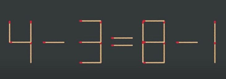 Thử tài IQ: Di chuyển một que diêm để 5+8=7+4 thành phép tính đúng- Ảnh 5.