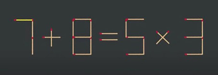 Thử tài IQ: Di chuyển một que diêm để 1+8=5x9 thành phép tính đúng- Ảnh 2.