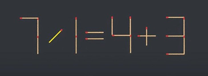 Thử tài IQ: Di chuyển một que diêm để 9+9=4 thành phép tính đúng- Ảnh 4.