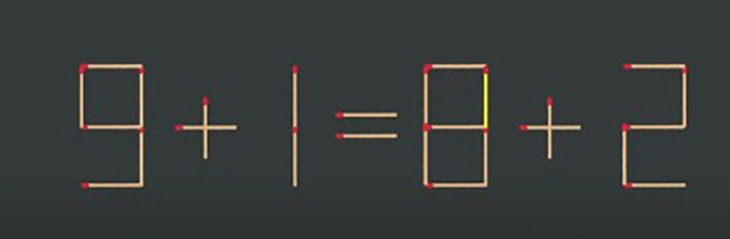 Thử tài IQ: Di chuyển một que diêm để 8+1=6+2 thành phép tính đúng- Ảnh 2.