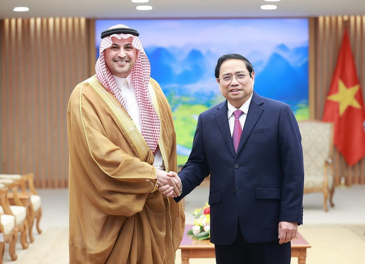 Thủ tướng Phạm Minh Chính tiếp Đại sứ Saudi Arabia tại Việt Nam Mohammed Ismaeil A. Dahlwy - Ảnh: TTXVN