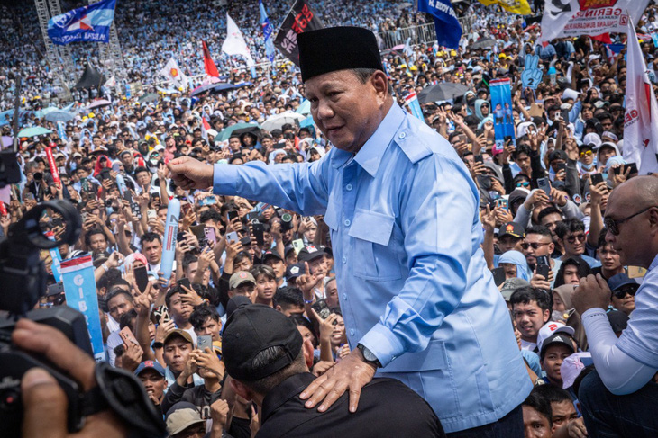 Bộ trưởng Quốc phòng Prabowo Subianto được coi là ứng viên mạnh cho ghế Tổng thống Indonesia - Ảnh: AFP