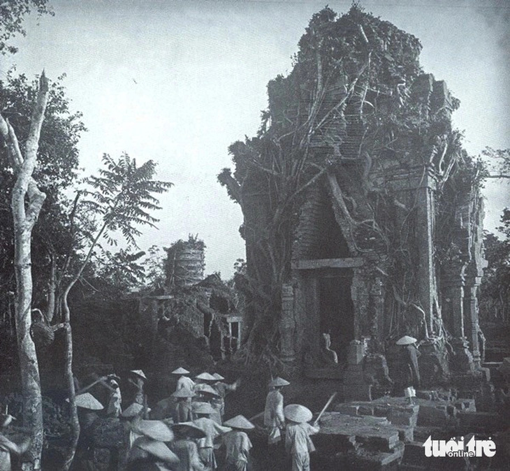 Hình ảnh Phật viện Đồng Dương trong lần khai quật được người Pháp thực hiện năm 1902 - Ảnh: Viện Viễn Đông Bác cổ