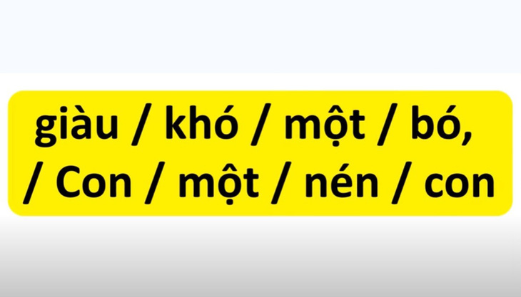 Thử tài tiếng Việt: sắp xếp các từ sau thành câu có nghĩa (P4)- Ảnh 1.