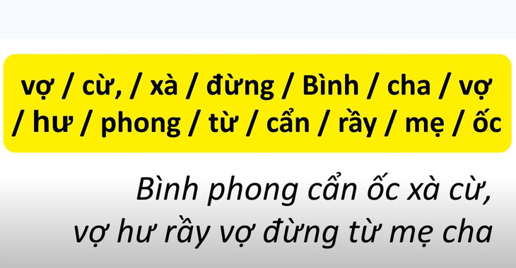 Thử tài tiếng Việt: Sắp xếp các từ sau thành câu có nghĩa (P5)- Ảnh 6.
