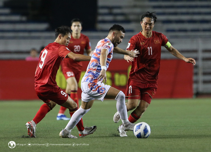 Đội tuyển Việt Nam trong trận thắng Philippines ở vòng loại thứ 2 World Cup 2026 - Ảnh: VFF