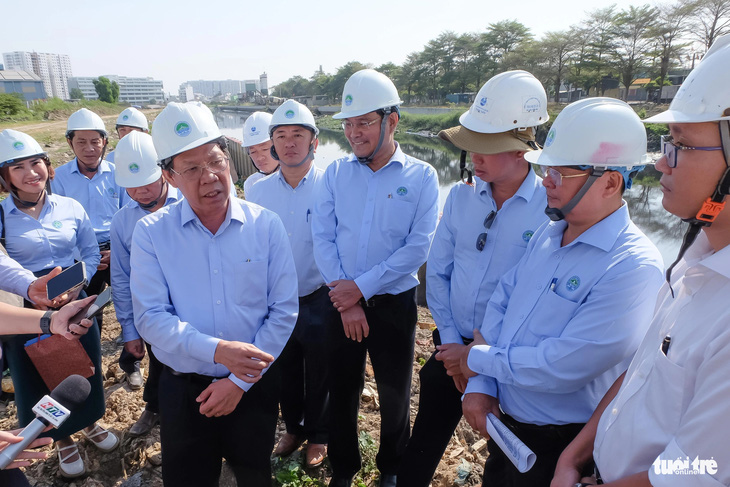 Dự án cải tạo kênh Tham Lương - Bến Cát - rạch Nước Lên là dự án trọng điểm thuộc đề án chống ngập và xử lý nước thải giai đoạn 2020 - 2045 - Ảnh: PHƯƠNG NHI