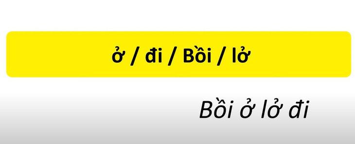 Thử tài tiếng Việt: Sắp xếp các từ sau thành câu có nghĩa (P6)- Ảnh 4.