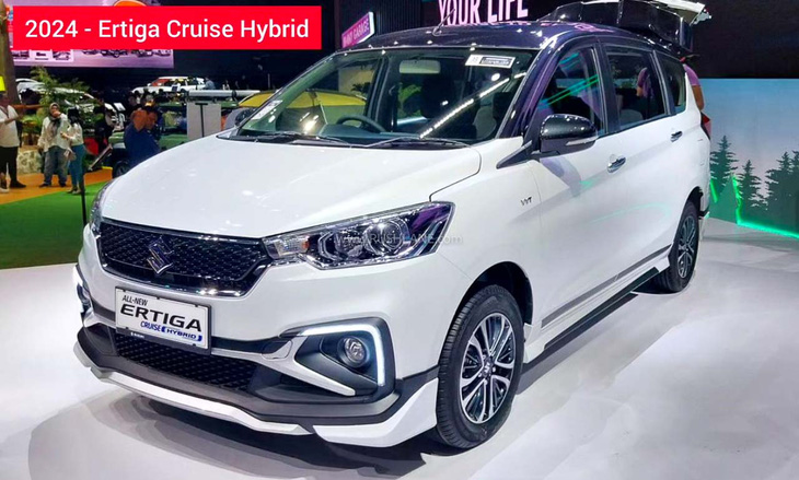 Suzuki Ertiga Cruise Hybrid bất ngờ ra mắt mà không được thông báo trước tại triển lãm IIMS 2024 - Ảnh: RushLane