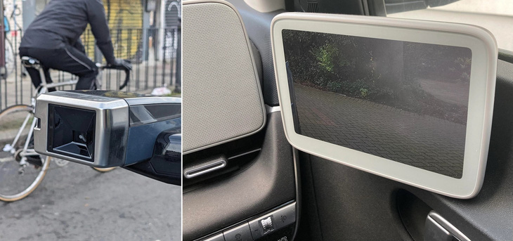 Một chủ xe Hyundai Ioniq 5 chia sẻ hình ảnh cho thấy nước đọng trên gương chiếu hậu kỹ thuật số - Ảnh: Reddit