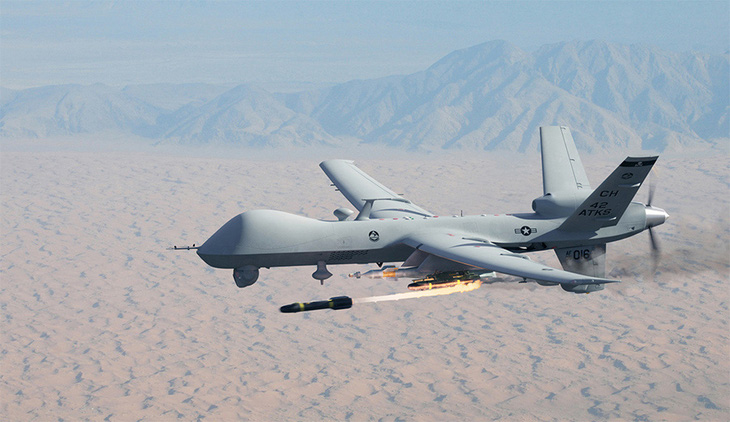 Một UAV MQ-9B của Mỹ - Ảnh: AFP