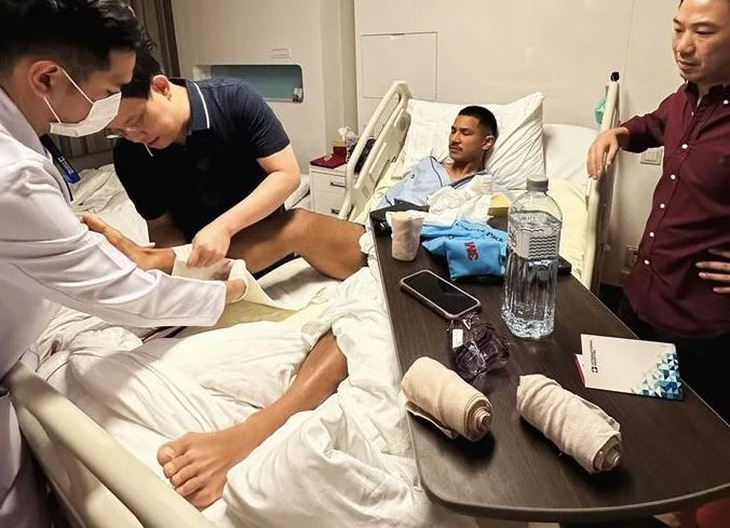 Faiq Bolkiah đang được điều trị ở bệnh viện Thái Lan - Ảnh: Jam Press