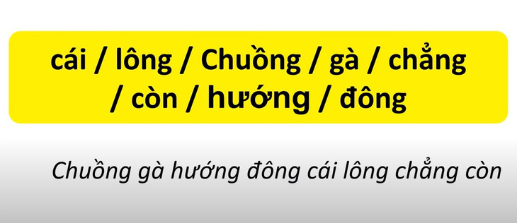 Thử tài tiếng Việt: Sắp xếp các từ sau thành câu có nghĩa (P9)- Ảnh 2.