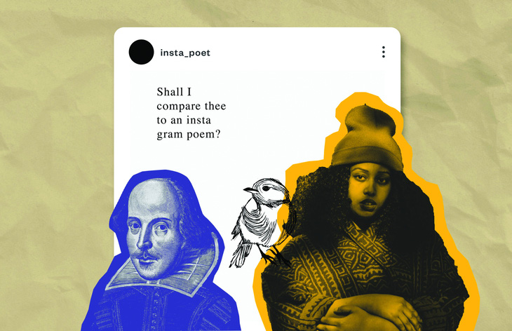 Ảnh giễu nhại dòng thơ Insta. Có nên so Shakespeare với nhà thơ Instagram Warsan Shire? Ảnh: Adapt