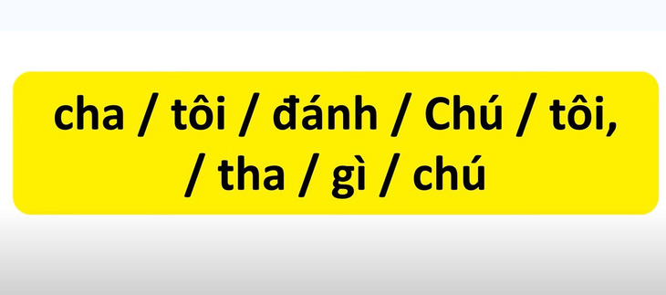 Thử tài tiếng Việt: Sắp xếp các từ sau thành câu có nghĩa (P10)- Ảnh 1.