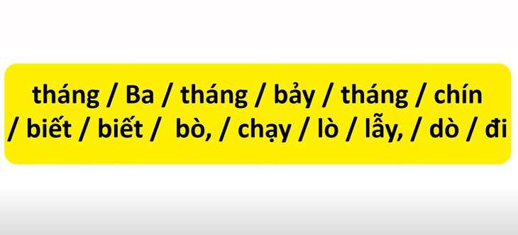 Thử tài tiếng Việt: Sắp xếp các từ sau thành câu có nghĩa (P11)- Ảnh 3.