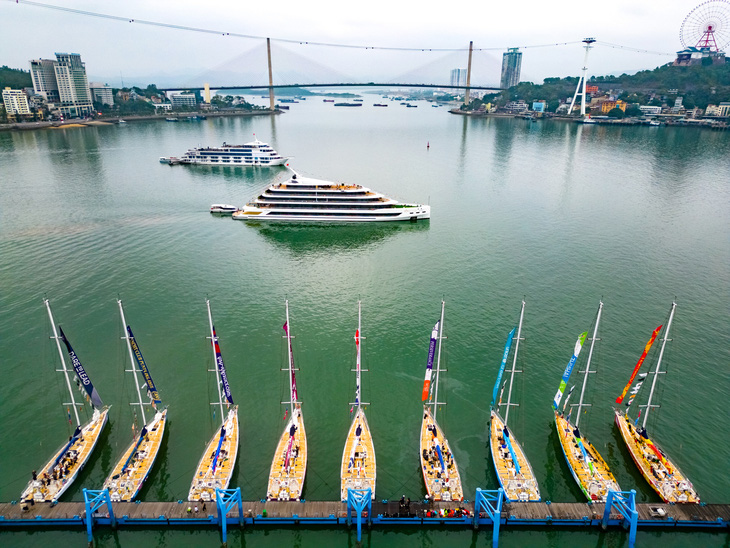 Cuộc đua thuyền buồm vòng quanh thế giới cập bến tại Hạ Long cũng là dịp để Quảng Ninh quảng bá hình ảnh, thúc đẩy du lịch phát triển - Ảnh: ALEX TIEN