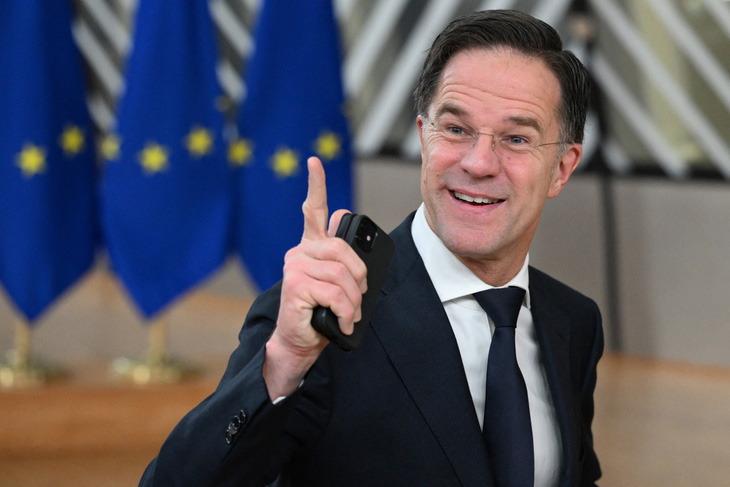 Thủ tướng Hà Lan Mark Rutte là ứng cử viên sáng giá cho vị trí tổng thư ký NATO kế nhiệm - Ảnh: AFP