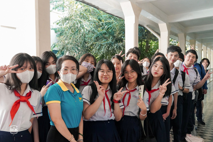 Trường THPT Lê Quý Đôn, Q.3, TP.HCM đón tiếp học sinh lớp 9 nhiều trường THCS đến tìm hiểu môi trường học tập - Ảnh: MINH TÂM