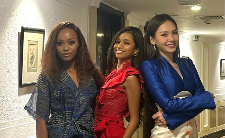 Hoa hậu Mai Phương (bìa phải) và các thí sinh tham gia Miss World năm nay - Ảnh: BTC
