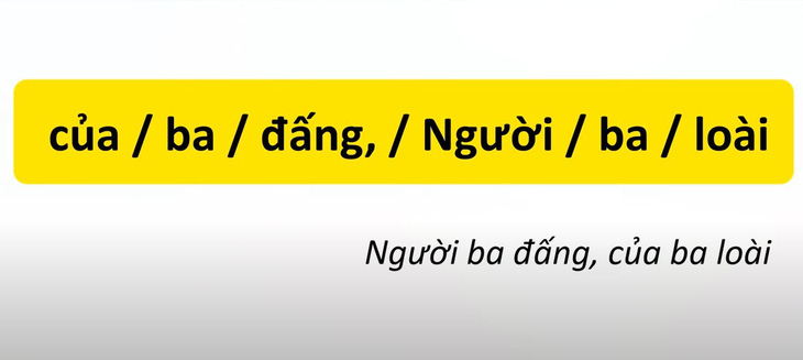 Thử tài tiếng Việt: Sắp xếp các từ sau thành câu có nghĩa (P13)- Ảnh 4.