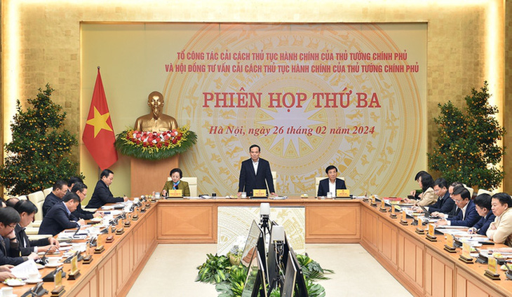 Phiên họp thứ ba của Tổ công tác cải cách thủ tục hành chính - Ảnh: VGP