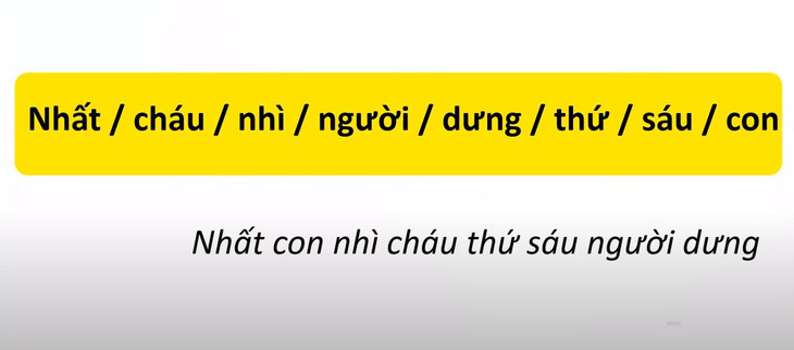 Thử tài tiếng Việt: Sắp xếp các từ sau thành câu có nghĩa (P17)- Ảnh 2.