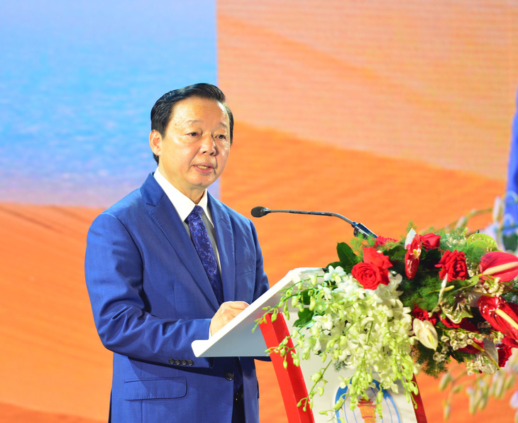 Phó thủ tướng Trần Hồng Hà phát biểu chỉ đạo tại buổi lễ - Ảnh: ĐỨC TRONG