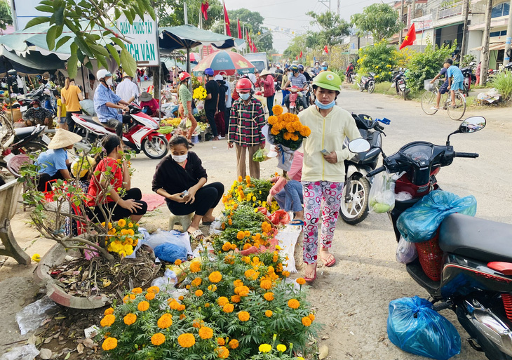 Chợ quê dịp cuối năm ở xã Hiệp Hòa, huyện Cầu Ngang, tỉnh Trà Vinh - Ảnh: QUANG ĐỊNH