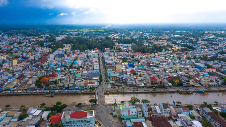 Trung tâm thành phố Trà Vinh, tỉnh Trà Vinh - Ảnh: QUANG ĐỊNH