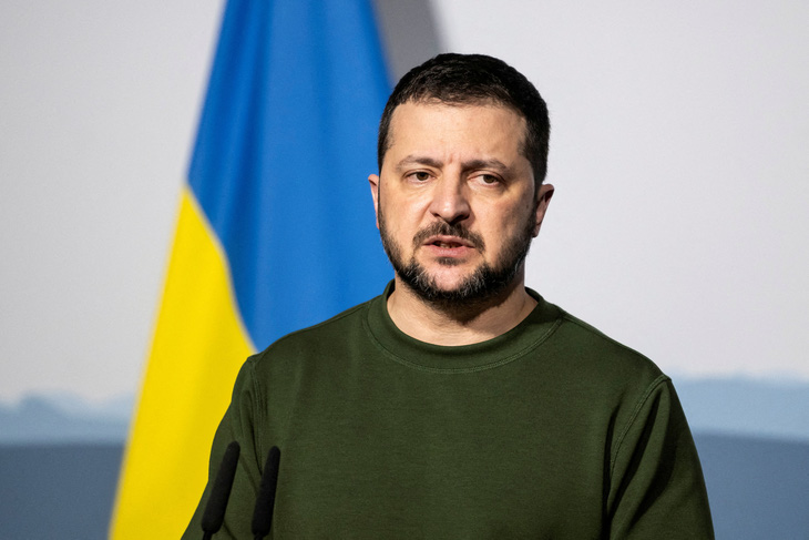 Tổng thống Ukraine Volodymyr Zelensky - Ảnh: REUTERS