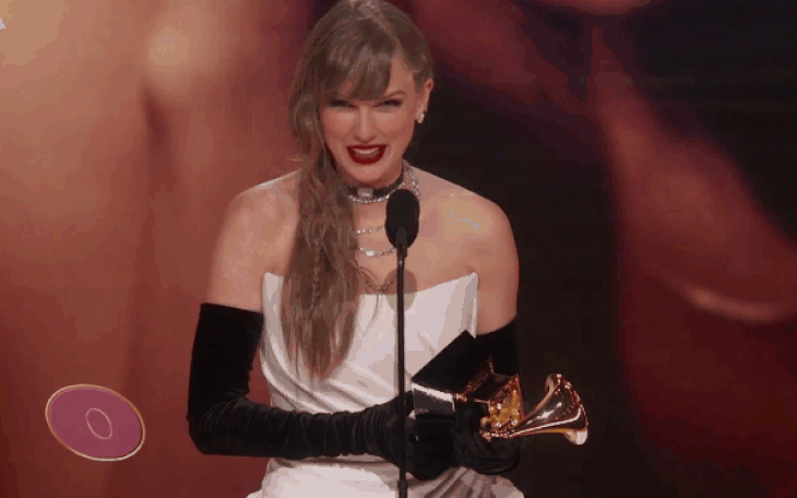 Taylor Swift announced her new album right on the Grammy podium