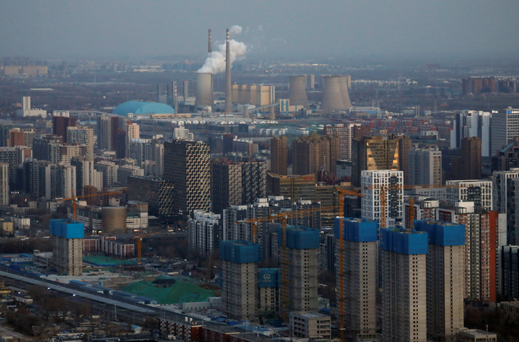 Một khu dân cư đang trong quá trình xây dựng gần quận kinh doanh trung tâm (CBD) ở thành phố Bắc Kinh, Trung Quốc - Ảnh: REUTERS