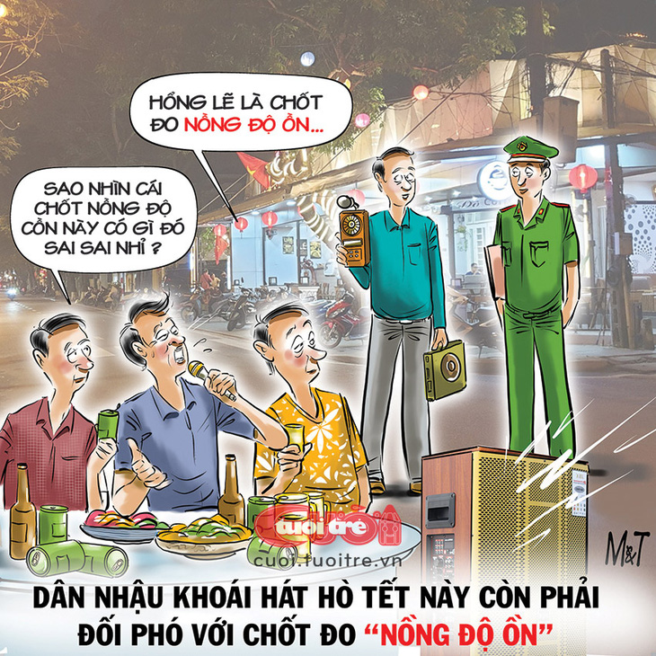 Chốt đo nồng độ này có gì đó sai sai - Tranh: Đỗ Minh Tuấn