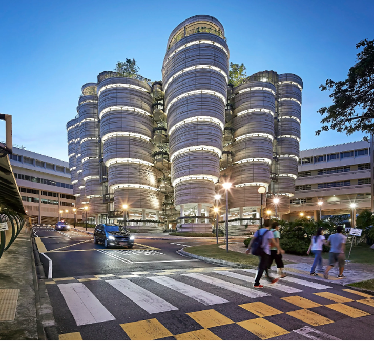 Tòa nhà The Hive, địa điểm tham quan nổi tiếng tại Đại học Công nghệ Nanyang - Ảnh: GETTY IMAGES