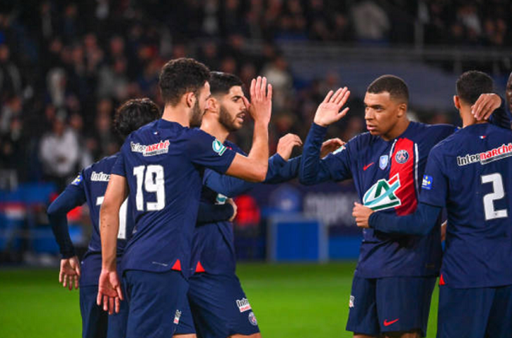 PSG có mặt ở tứ kết Cúp quốc gia Pháp sau khi đánh bại Brest - Ảnh: REUTERS