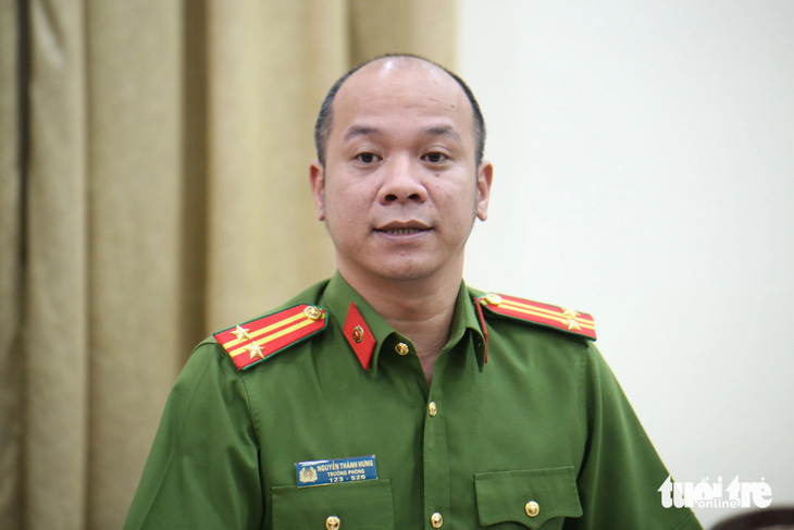 Trung tá Nguyễn Thành Hưng, trưởng Phòng Cảnh sát hình sự Công an TP.HCM, nhấn mạnh cuối năm tình hình tội phạm trộm, cướp diễn biến phức tạp - Ảnh: MINH HÒA