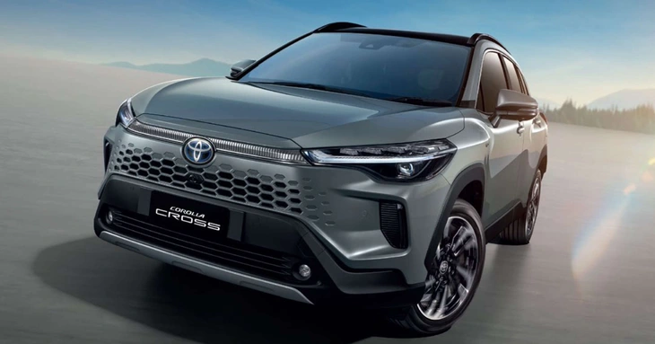 Toyota Corolla Cross 2025 ra mắt Đông Nam Á, về Việt Nam sau Tết- Ảnh 2. Phần đầu xe Toyota Corolla Cross bản Đông Nam Á được làm lại khá rõ với đèn pha và tản nhiệt mới - Ảnh: Toyota