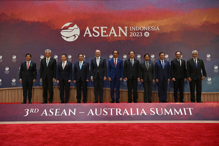 Các nhà lãnh đạo Úc, ASEAN và Timor Leste tại Hội nghị cấp cao ASEAN - Úc ở Indonesia năm 2023 - Ảnh: ASEAN