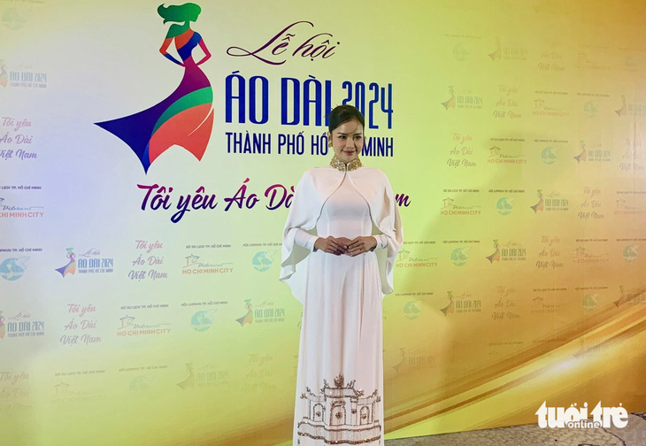 Hoa hậu Ngọc Châu đồng hành với vai trò đại sứ hình ảnh - Ảnh: HOÀI PHƯƠNG