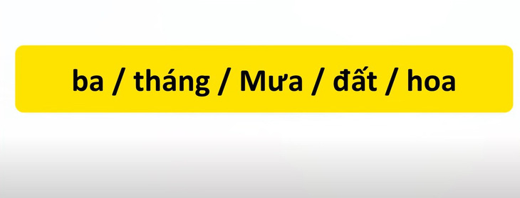 Thử tài tiếng Việt: Sắp xếp các từ sau thành câu có nghĩa (P19)- Ảnh 3.