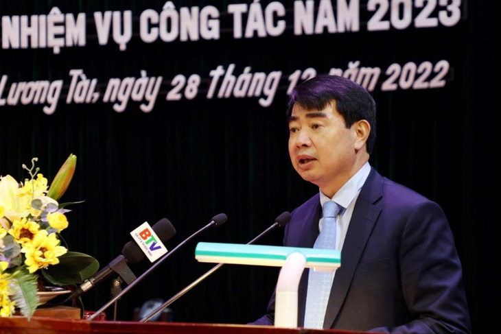 Ông Lê Tuấn Hồng - bí thư Huyện ủy Lương Tài, tỉnh Bắc Ninh - bị kỷ luật cảnh cáo vì vi phạm trong quản lý đất đai - Ảnh: BAC NINH