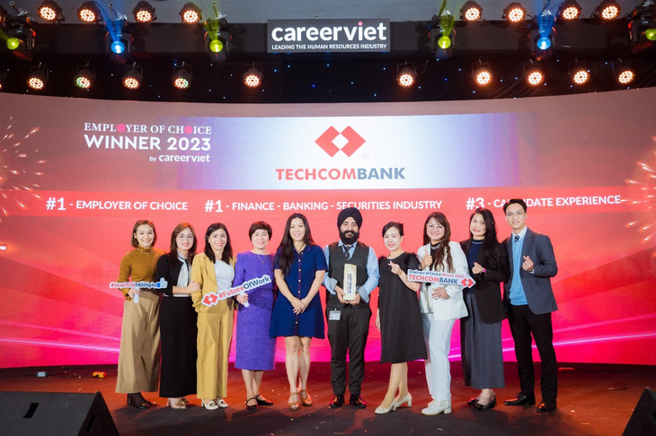 Techcombank được vinh danh Top 1 Nhà tuyển dụng được yêu thích nhất 2023