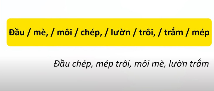 Thử tài tiếng Việt: Sắp xếp các từ sau thành câu có nghĩa (P28)- Ảnh 2.